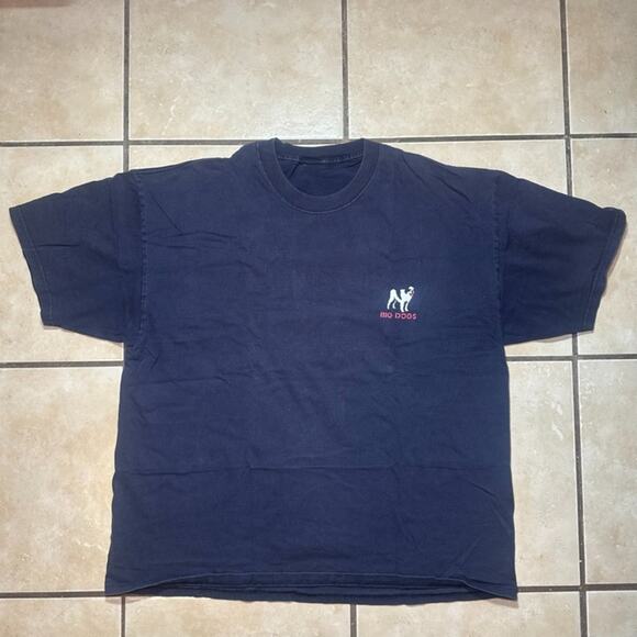 Vintage 2000's Big Dogs Sportswear USA Blue Graphic T-Shirt Mens Size L/XL READ* - Picture 1 of 7